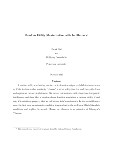 Random Utility Maximization with Indifference†