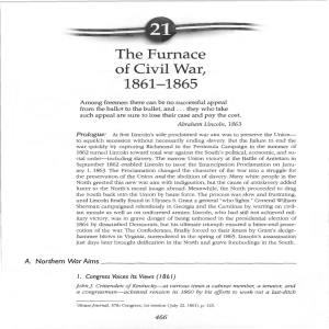 Chapter 21- Furnace of Civil War 1861-1865