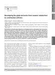 Developing the plate tectonics from oceanic subduction to