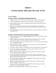 CHAPTER 4 CARBON AND THE MOLECULAR DIVERSITY OF LIFE