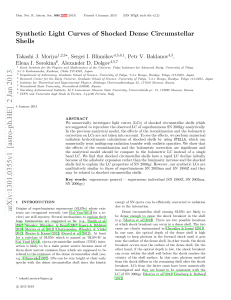 Synthetic Light Curves of Shocked Dense Circumstellar Shells