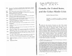 Canada, the United States, and the Cuban Missile Crisis. Jocelyn