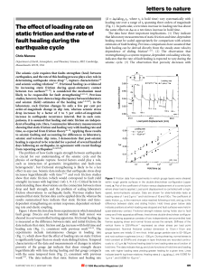 The effect of loading rate on static friction and the rate of fault
