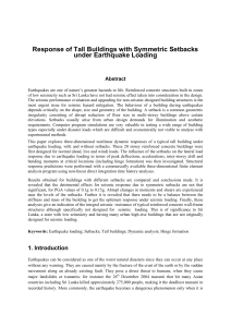 Response of Tall Buildings with Symmetric Setbacks under