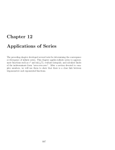 Chapter 12 Applications of Series