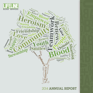 2014 Annual Report - LIFELINE Blood Services