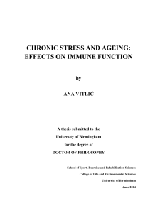 Chronic stress and ageing: effects on immune function