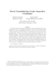 Fiscal Consolidations Under Imperfect Credibility