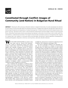 Constituted through Conflict: Images of Community (and