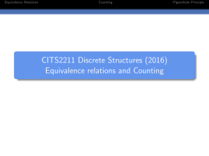 Equivalence relations and Counting