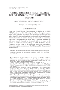 child-friendly healthcare: delivering on the right to be heard