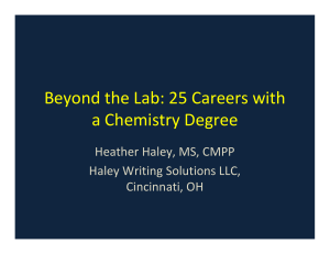 Beyond the Lab: 25 Careers with a Chemistry Degree