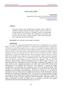 Love and Utopia - Facultatea de Stiinte Socio