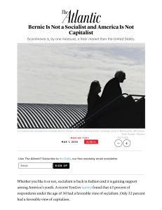 Bernie Is Not a Socialist and America Is Not Capitalist