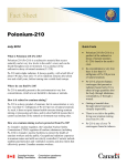 Fact Sheet: Polonium-210 - Canadian Nuclear Safety Commission