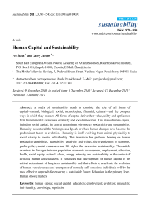 Human Capital and Sustainability