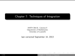 Chapter 7: Techniques of Integration