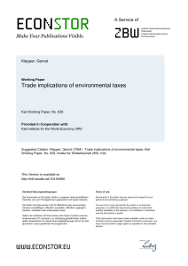 Trade implications of environmental taxes