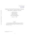 Quantum Canonical Transformations: Physical Equivalence of