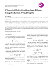 A Theoretical Model of the Water Vapor Diffusion through the