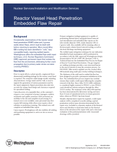 Reactor Vessel Head Penetration Embedded Flaw Repair