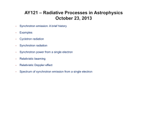 - Synchrotron emission: A brief history - Examples