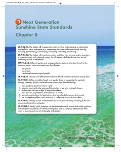Chapter 8 Next Generation Sunshine State Standards