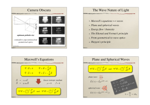 Fresnel`s Theory of wave propagation