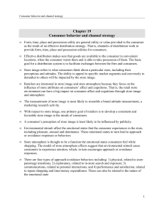 Chapter 19 Consumer behavior and channel strategy