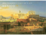 Hesiod - Ancient Philosophy at UBC