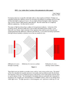 HW3 - Lay Article (first 3 sections of the photoelectric effect paper