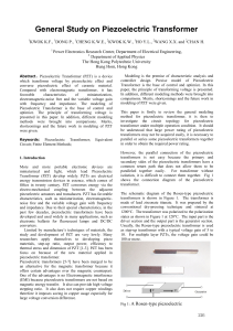 General Study on Piezoelectric Transformer