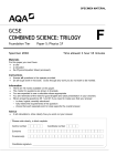 GCSE Trilogy Specimen question paper Paper 5