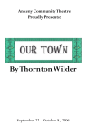 By Thornton Wilder - Ankeny Community Theatre