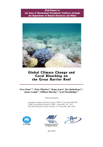 Global Climate Change and Coral Bleaching on the Great Barrier Reef