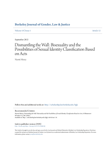 Dismantling the Wall: Bisexuality and the Possibilities of Sexual