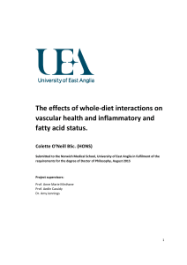 The effects of whole-diet interactions on vascular health and