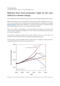 Methane from food production might be the next wildcard in climate