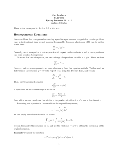 Homogeneous Equations