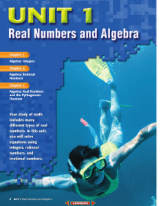 Chapter 1: Algebra: Integers