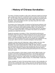 History of Chinese Acrobatics