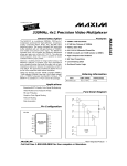MAX4141 330MHz, 4x1 Precision Video Multiplexer