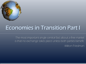 ECONOMIES IN TRANSITION PART I