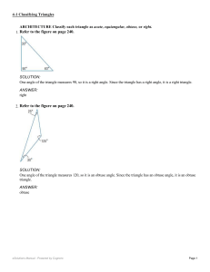 ARCHITECTURE Classify each triangle