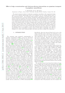 Effect of edge reconstruction and electron