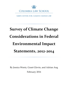 Survey of Climate Change Considerations in Federal Environmental