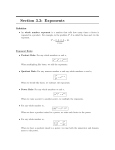 Section 3.3: Exponents