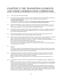 chapter 23 the transition elements and their