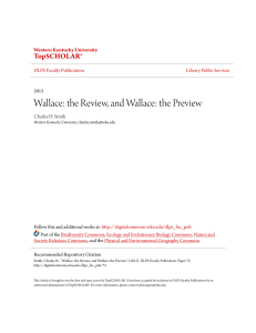 Wallace: the Review, and Wallace: the Preview - TopSCHOLAR
