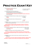 Exam 1 Key